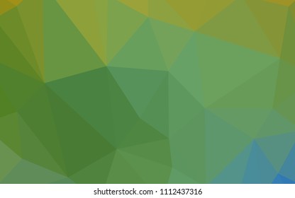Light Green, Yellow vector polygon abstract backdrop. Colorful illustration in abstract style with triangles. Best triangular design for your business.