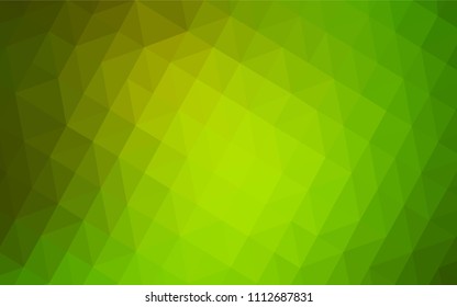 Light Green, Yellow vector polygon abstract layout. Shining polygonal illustration, which consist of triangles. Textured pattern for your backgrounds.