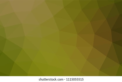 Light Green, Yellow vector polygon abstract pattern. Shining illustration, which consist of triangles. The completely new template can be used for your brand book.