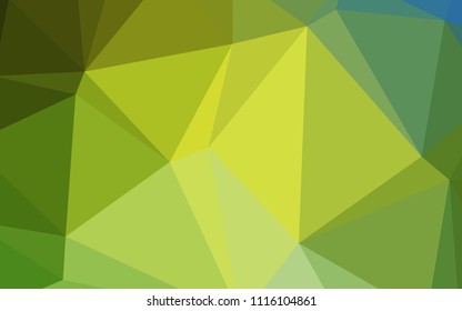 Light Green, Yellow vector polygon abstract background. Colorful abstract illustration with gradient. Brand-new design for your business.