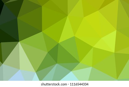 Light Green, Yellow vector polygon abstract backdrop. A completely new color illustration in a polygonal style. New template for your brand book.