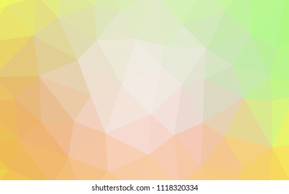 Light Green, Yellow vector polygon abstract background. Triangular geometric sample with gradient.  Textured pattern for your backgrounds.