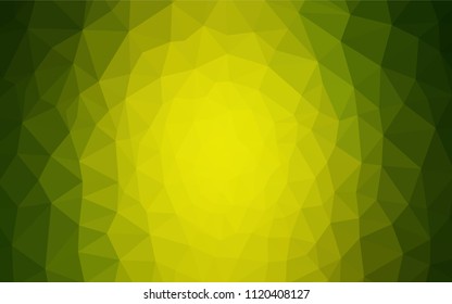 Light Green, Yellow vector polygon abstract background. A sample with polygonal shapes. A completely new design for your leaflet.