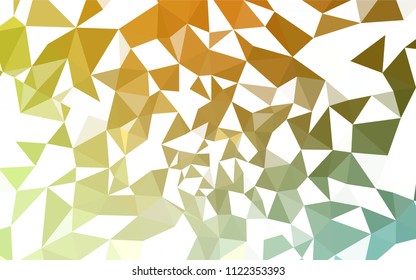 Light Green, Yellow vector polygon abstract layout. Shining colorful illustration with triangles. Textured pattern for your backgrounds.