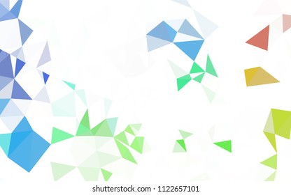 Light Green, Yellow vector polygon abstract layout. Creative geometric illustration in Origami style with gradient. Best triangular design for your business.