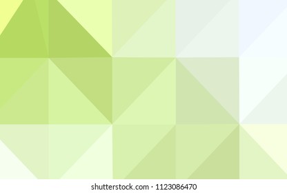 Light Green, Yellow vector polygon abstract backdrop. Creative illustration in halftone style with gradient. That new template can be used for your brand book.