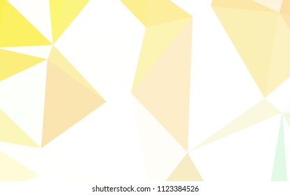 Light Green, Yellow vector polygon abstract backdrop. Colorful illustration in abstract style with triangles. Textured pattern for your backgrounds.