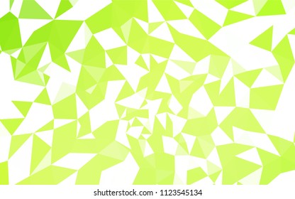 Light Green, Yellow vector polygon abstract backdrop. A sample with polygonal shapes. Triangular pattern for your design.