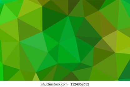 Light Green, Yellow vector polygon abstract layout. Creative geometric illustration in Origami style with gradient. Best triangular design for your business.