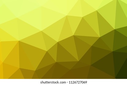 Light Green, Yellow vector polygon abstract backdrop. Colorful illustration in polygonal style with gradient. New template for your brand book.