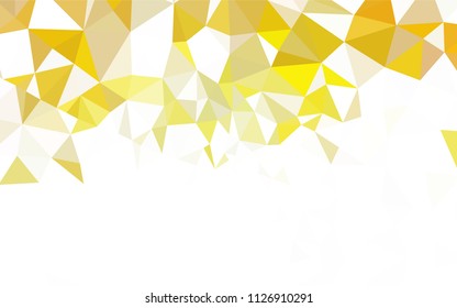 Light Green, Yellow vector polygon abstract backdrop. Colorful illustration in abstract style with triangles. Best triangular design for your business.