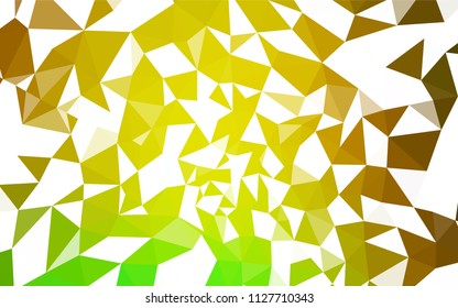 Light Green, Yellow vector polygon abstract layout. Geometric illustration in Origami style with gradient.  A completely new design for your leaflet.