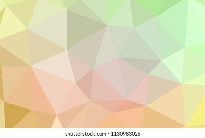 Light Green, Yellow vector polygon abstract backdrop. Modern abstract illustration with triangles. Completely new template for your banner.