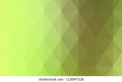 Light Green, Yellow vector polygon abstract background. Colorful illustration in abstract style with triangles. A completely new design for your leaflet.
