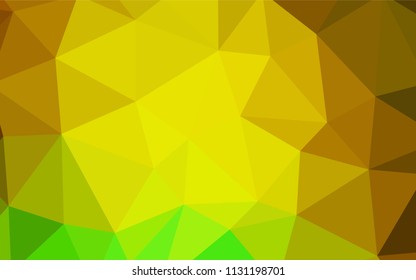 Light Green, Yellow vector polygon abstract layout. A sample with polygonal shapes. A new texture for your web site.