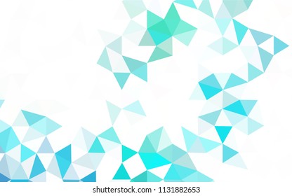 Light Green, Yellow vector polygon abstract layout. Glitter abstract illustration with an elegant triangles. A completely new design for your leaflet.