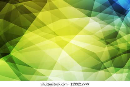 Light Green, Yellow vector polygon abstract background. Geometric illustration in Origami style with gradient.  Pattern for a brand book's backdrop.
