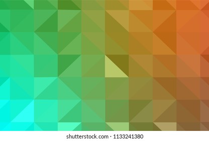 Light Green, Yellow vector polygon abstract layout. Geometric illustration in Origami style with gradient.  A completely new design for your leaflet.