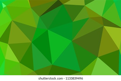 Light Green, Yellow vector polygon abstract layout. Modern abstract illustration with triangles. Pattern for a brand book's backdrop.