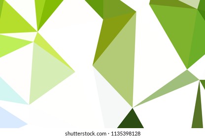 Light Green, Yellow vector polygon abstract backdrop. A completely new color illustration in a polygonal style. Pattern for a brand book's backdrop.