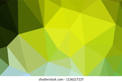 Light Green, Yellow vector polygon abstract background. Colorful illustration in abstract style with triangles. Completely new template for your banner.