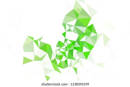 Light Green, Yellow vector polygon abstract backdrop. Geometric illustration in Origami style with gradient.  Completely new template for your banner.