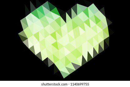 Light Green, Yellow vector polygon abstract background. Creative illustration in halftone style with gradient. The elegant pattern can be used as part of a brand book.