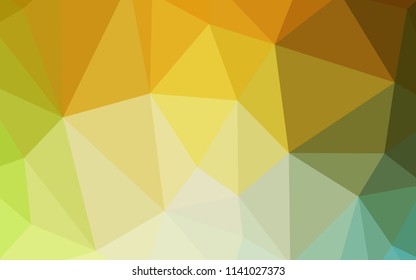 Light Green, Yellow vector polygon abstract background. A completely new color illustration in a polygonal style. Polygonal design for your web site.