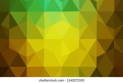 Light Green, Yellow vector polygon abstract layout. Colorful illustration in abstract style with triangles. Textured pattern for your backgrounds.