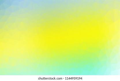 Light Green, Yellow vector polygon abstract background. Shining colored illustration in a Brand new style. The template can be used as a background for cell phones.