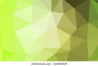 Light Green, Yellow vector polygon abstract layout. Modern abstract illustration with triangles. New template for your brand book.