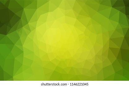 Light Green, Yellow vector polygon abstract layout. Elegant bright polygonal illustration with gradient. Completely new template for your banner.