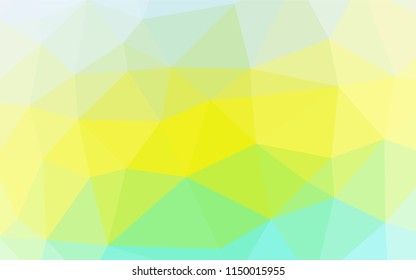 Light Green, Yellow vector polygon abstract background. Glitter abstract illustration with an elegant design. The completely new template can be used for your brand book.