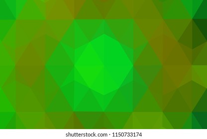 Light Green, Yellow vector polygon abstract backdrop. A sample with polygonal shapes. Brand new style for your business design.