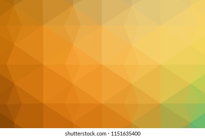Light Green, Yellow vector polygon abstract backdrop. Polygonal abstract illustration with gradient. A completely new template for your banner.