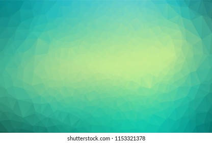 Light Green, Yellow vector polygon abstract background. A sample with polygonal shapes. A completely new design for your business.