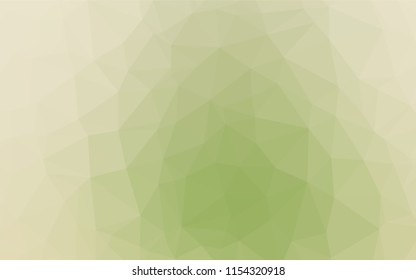 Light Green, Yellow vector polygon abstract background. Creative illustration in halftone style with gradient. The best triangular design for your business.