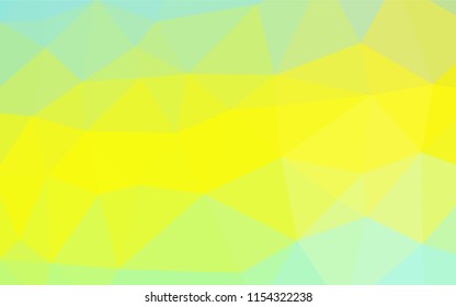 Light Green, Yellow vector polygon abstract background. A completely new color illustration in a vague style. Brand new design for your business.