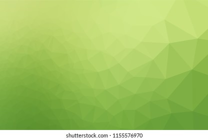 Light Green, Yellow vector polygon abstract background. Triangular geometric sample with gradient.  A completely new design for your business.