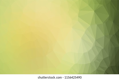 Light Green, Yellow vector polygon abstract background. Colorful abstract illustration with gradient. A completely new template for your business design.