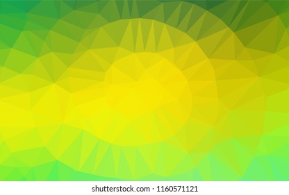 Light Green, Yellow vector polygon abstract background. A vague abstract illustration with gradient. A completely new template for your business design.