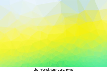 Light Green, Yellow vector polygon abstract background. Colorful illustration in abstract style with gradient. The best triangular design for your business.