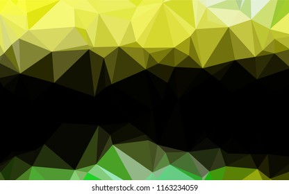 Light Green, Yellow vector polygon abstract layout. Geometric illustration in Origami style with gradient.  A new texture for your design.