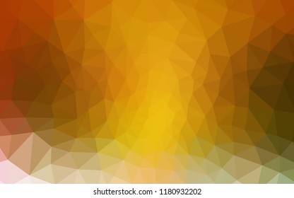 Light Green, Yellow vector polygon abstract background. Shining polygonal illustration, which consist of triangles. Best triangular design for your business.
