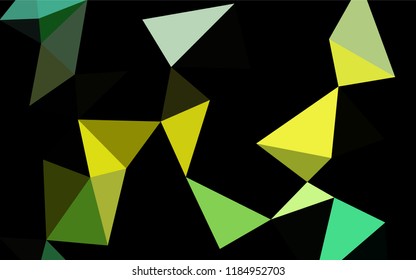 Light Green, Yellow vector polygon abstract background. Creative geometric illustration in Origami style with gradient. Brand new style for your business design.