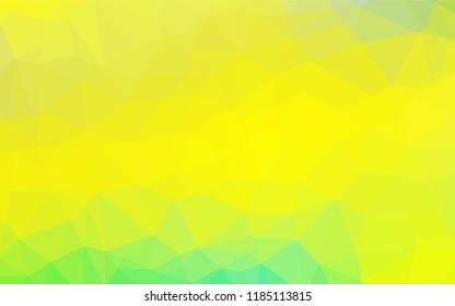 Light Green, Yellow vector polygon abstract layout. Modern geometrical abstract illustration with gradient. A new texture for your design.