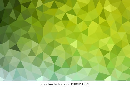 Light Green, Yellow vector polygon abstract backdrop. Geometric illustration in Origami style with gradient.  New template for your brand book.