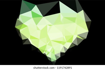 Light Green, Yellow vector polygon abstract background. Colorful abstract illustration with gradient. A completely new design for your business.