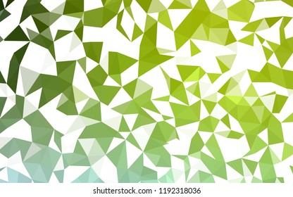 Light Green, Yellow vector polygon abstract backdrop. Colorful illustration in polygonal style with gradient. Pattern for a brand book's backdrop.