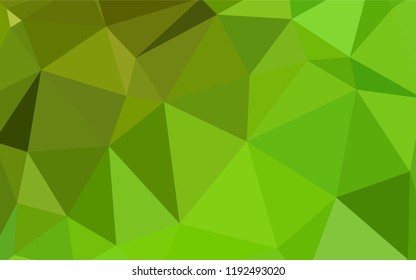 Light Green, Yellow vector polygon abstract backdrop. Creative geometric illustration in Origami style with gradient. Completely new template for your banner.